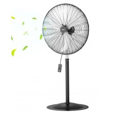 30" Industrial Pedestal Fan 3-Speed Oscillating Fan with Adjustable Height