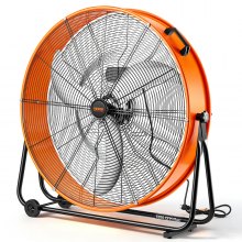 Ventilador de tambor VEVOR, ventilador industrial de alta velocidad de 30 pulgadas para taller, ventilador de piso industrial de uso comercial intensivo de 3 velocidades y 13000 CFM, con inclinación ajustable de 360° para almacén, taller, fábrica y sótano.