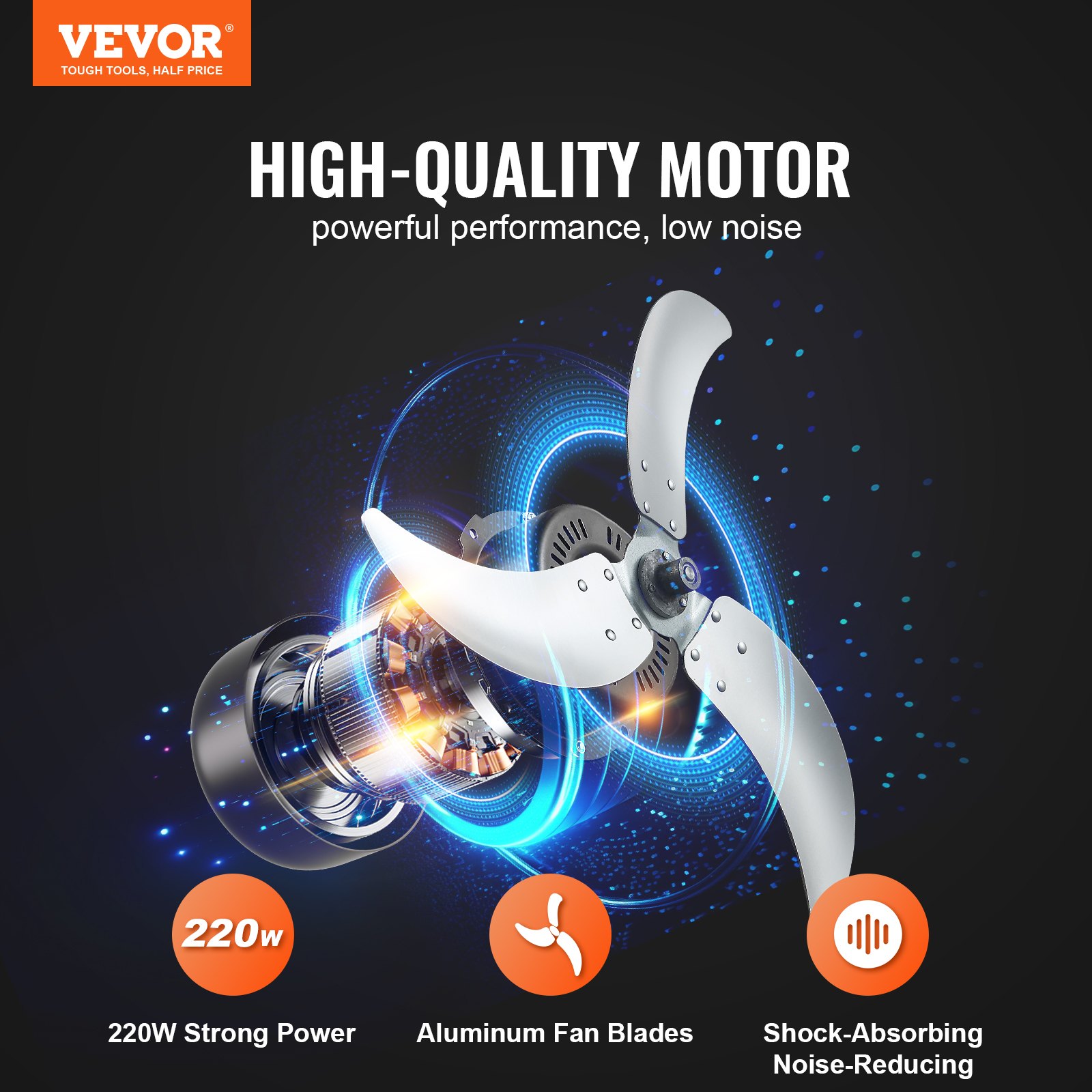 VEVOR Drum Fan, 30 Inch High Velocity Industrial Shop Fan, Heavy Duty Commercial Use 3-Speed 13000CFM, 360°Adjustable Tilting Industrial Floor Fan for Warehouse,Workshop,Factory, Basement