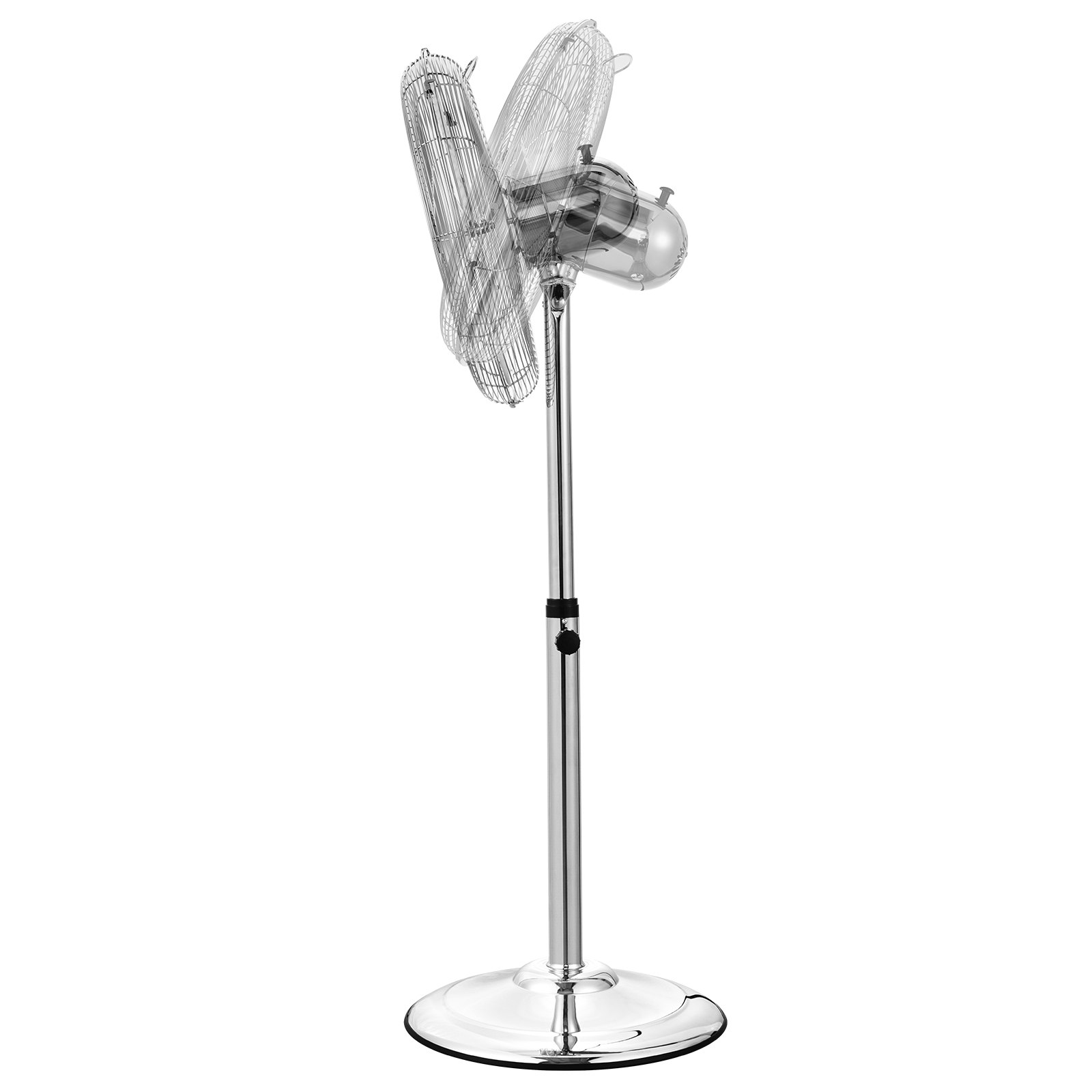 VEVOR Industrial Pedestal Fan, 16 Inch Oscillating Standing Fan, Adjustable Height Floor Stand Floor fan with 3 Adjustable Speeds, High Power Tall Fan for Bedroom, Living Room, Home Office