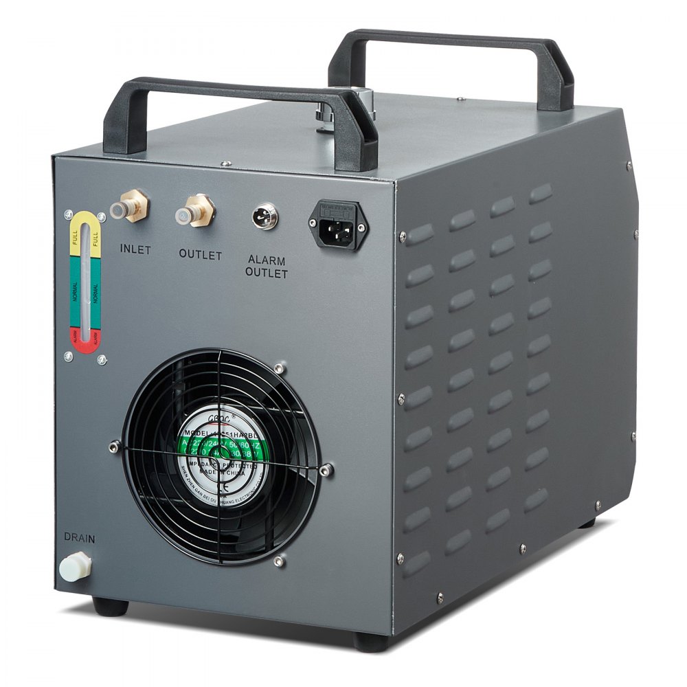 VEVOR Industrial Water Chiller, CW-3000, 80W Air-Cooled Industrial Water Cooler Cooling System with 12 L Water Tank Capacity 12 L/min Maximum Flow Rate, for Laser Engraving Machine Cooling Machine