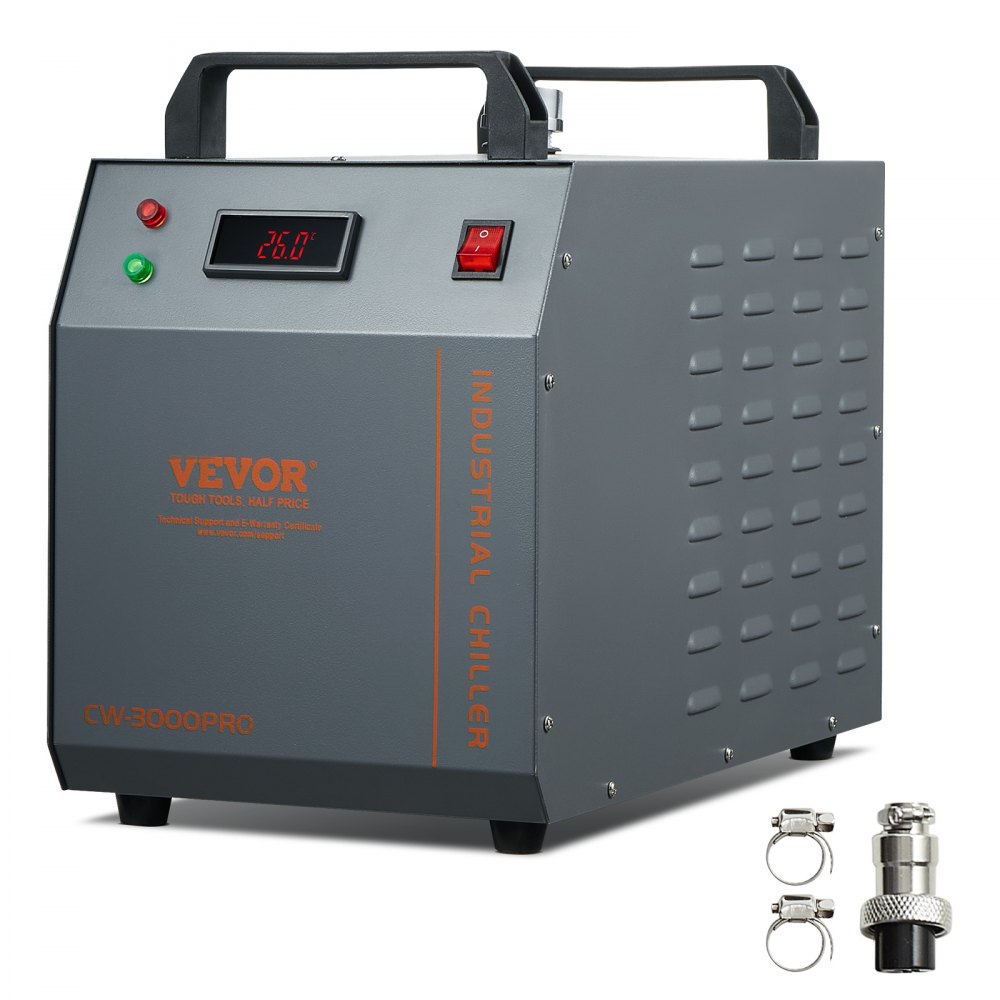 VEVOR Vzduchom chladený priemyselný chladič vody CW-3000(PRO) 12L 18L/min Laserový chladič