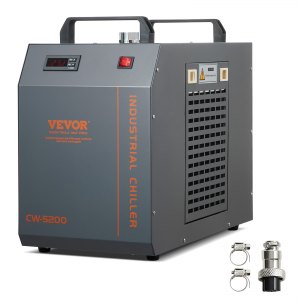 VEVOR Industrial Water Chiller, CW-5200, Industrial Water Cooler Cooling System with Built-in Compressor 7L Water Tank Capacity 13 L/min Max Flow Rate, for CO2 Laser Engraving Machine Cooling Machine | VEVOR US