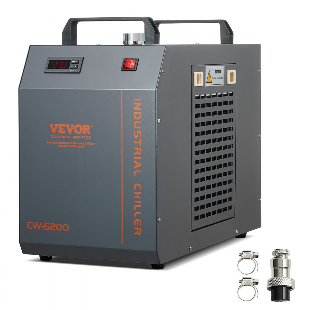 VEVOR industriell vannkjøler CW-5200 7L 13L/min Laserkjøler med kompressor