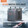 VEVOR ipari vízhűtő CW-5200 7L 13L/perc lézerhűtő kompresszorral