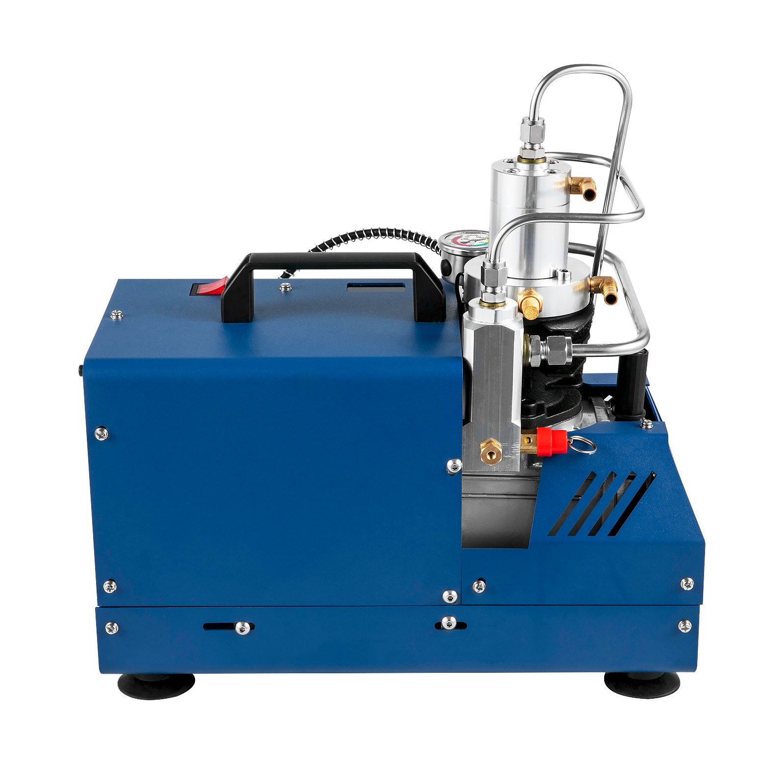 VEVOR High Pressure Compressor, 4500PSI/30MPA/300BAR High Pressure Air Compressor, 1800W 220V Manual Stop Air Rifle Compressor Suitable for Paintball Air Rifle, PCP Rifle, Air Pistol, Diving Bottle