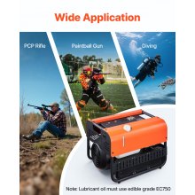 VEVOR PCP Air Compressor 4500PSI/30MPa Dual-Cylinder Scuba Tank Air Compressors