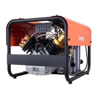 VEVOR PCP Air Compressor, 4500PSI/30Mpa Diving Scuba Tank Air Compressor, Double-Cylinder Auto Stop PCP Diving Compressor with External Water & Fan Cooling System for Scuba Tanks, Paintball, Air Rifle | VEVOR US