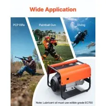 VEVOR PCP Air Compressor 4500PSI/30Mpa 2-Cylinder Scuba Diving Tank Compressor