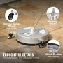 VEVOR 15" Pressure Washer Surface Cleaner w/ Wheels, Stainless Steel Concrete Cleaner 4000 Max PSI , 1/4" Quick-Connect Connector w/ 2 Extension Wand, Heavy Duty Power Washer For Floor Driveway, Patio