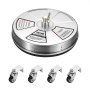 VEVOR pressure washer surface cleaner with four swivel caster wheels for efficient cleaning.