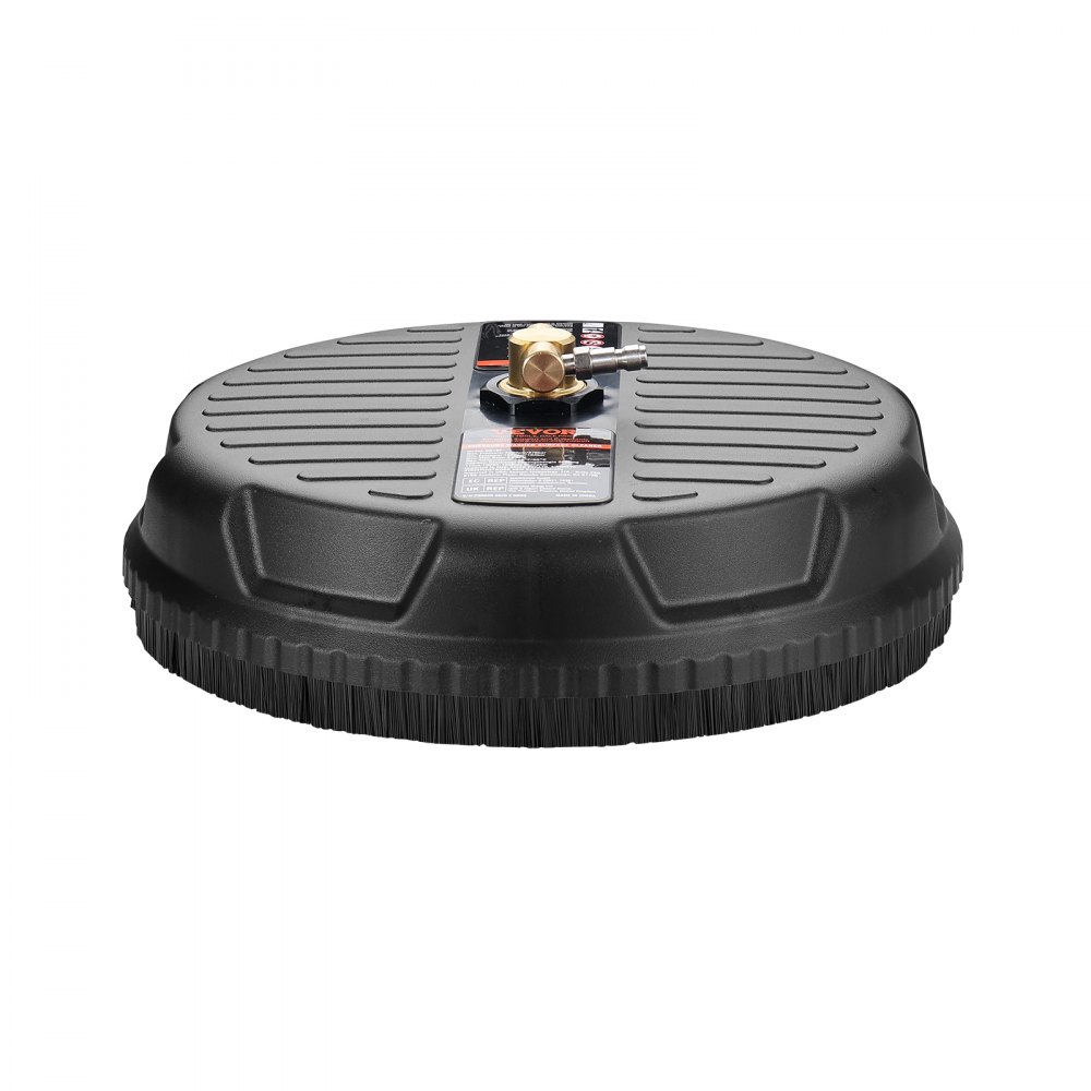 VEVOR pressure washer surface cleaner with durable black housing and bristles, top connector detail.