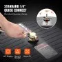 VEVOR Pressure Washer Surface Cleaner Universal 15", Pressure Washer Attachment 4000 Max PSI with 2 Extension Wand, 1/4" Quick-Connect Connector Power Concrete Cleaner, For Floor Driveway, Patio