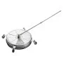 VEVOR 18" Pressure Washer Surface Cleaner, Stainless Steel Pressure Washer Attachments with 4 Wheels, 4000 Max PSI, 1/4 Quick Connector, 2 Spray Nozzles, 2 Extended Wands for Concrete, Patio, Deck