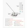 VEVOR 15" Pressure Washer Surface Cleaner, Stainless Steel Pressure Washer Attachments with 4 Wheels, 4000 Max PSI, 1/4 Quick Connector, 2 Spray Nozzles, 2 Extended Wands for Concrete, Patio, Deck
