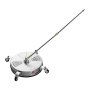 VEVOR 15" Pressure Washer Surface Cleaner, Stainless Steel Pressure Washer Attachments with 4 Wheels, 4000 Max PSI, 1/4 Quick Connector, 2 Spray Nozzles, 2 Extended Wands for Concrete, Patio, Deck