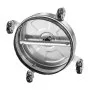 VEVOR 14" Pressure Washer Surface Cleaner, Stainless Steel Pressure Washer Attachments with 4 Wheels, 4000 Max PSI, 1/4 Quick Connector, 2 Spray Nozzles, 2 Extended Wands for Concrete, Patio, Deck