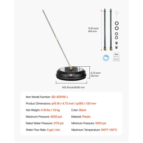HDA 15 Inch Pressure Washer Surface Cleaner Attachment 4000psi Pressure Washer I224519313 HDA 15 Inch Pressure Washer Surface Cleaner Attachment 4000psi Pressure Washer I224519313