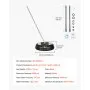 VEVOR 15" Pressure Washer Surface Cleaner, Plastic Pressure Washer Attachments with 4 Wheels, 4000 Max PSI, 1/4 Quick Connector, 2 Spray Nozzles, 2 Extended Wands for Driveway, Sidewalk, Patio, Deck