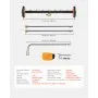 VEVOR 24" Pressure Washer Undercarriage Cleaner, Stainless Steel Surface Cleaner for Pressure Washer, 4000 Max PSI, Angle Adjustment Gear, 7 Spray Nozzles, 2 Extended Wands for Driveway, Patio, Deck