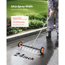 24" Pressure Washer Undercarriage Cleaner with 2 Wheels 2 Extended Wands