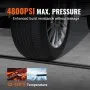 VEVOR Pressure Washer Hose, 30.5m, Kink Free 3/8"-φ14.8 Male, 3/8"-φ15 Female For Most Brand Pressure Washers, 4.9'' Bending Radius, 4800 PSI Heavy Duty Power Washer Extension Replacement Hose