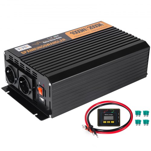 Pure Sine Wave Power Inverter 2000w Peak 12v Dc-220v Ac Electronics Remote 1000w