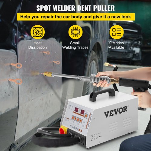 VEVOR Dent Puller Machine 3800A Vehicle Panel Spot Puller Dent Bonnet Door Repair GYS2700 Dent Puller 12KW Spot Welder for Car Dent Repair