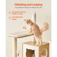 VEVOR Large Cat Tree Tall Cat Tower Multi-level Condo Play House for Indoor Cat