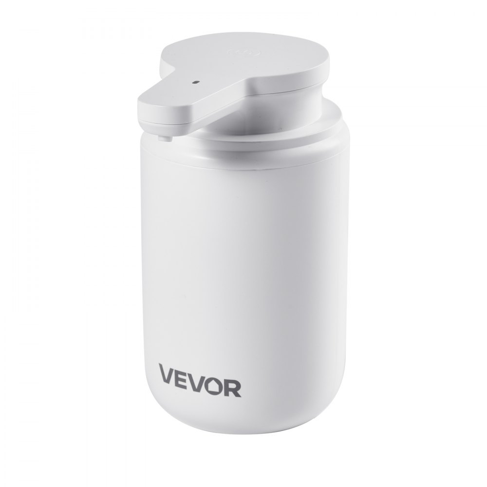 VEVOR Soap Dispenser, 300 ml / 10 oz, Rechargeable Automatic Hand Soap Dispenser with Pump, 2 Adjustable Levels, Modern Touchless Liquid Foam Container with Indicator for Bathroom and Kitchen, White