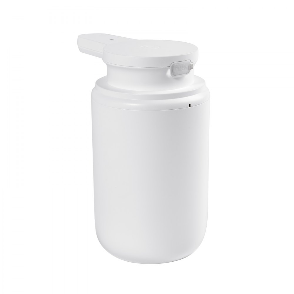 VEVOR Soap Dispenser, 300 ml / 10 oz, Rechargeable Automatic Hand Soap Dispenser with Pump, 2 Adjustable Levels, Modern Touchless Liquid Foam Container with Indicator for Bathroom and Kitchen, White
