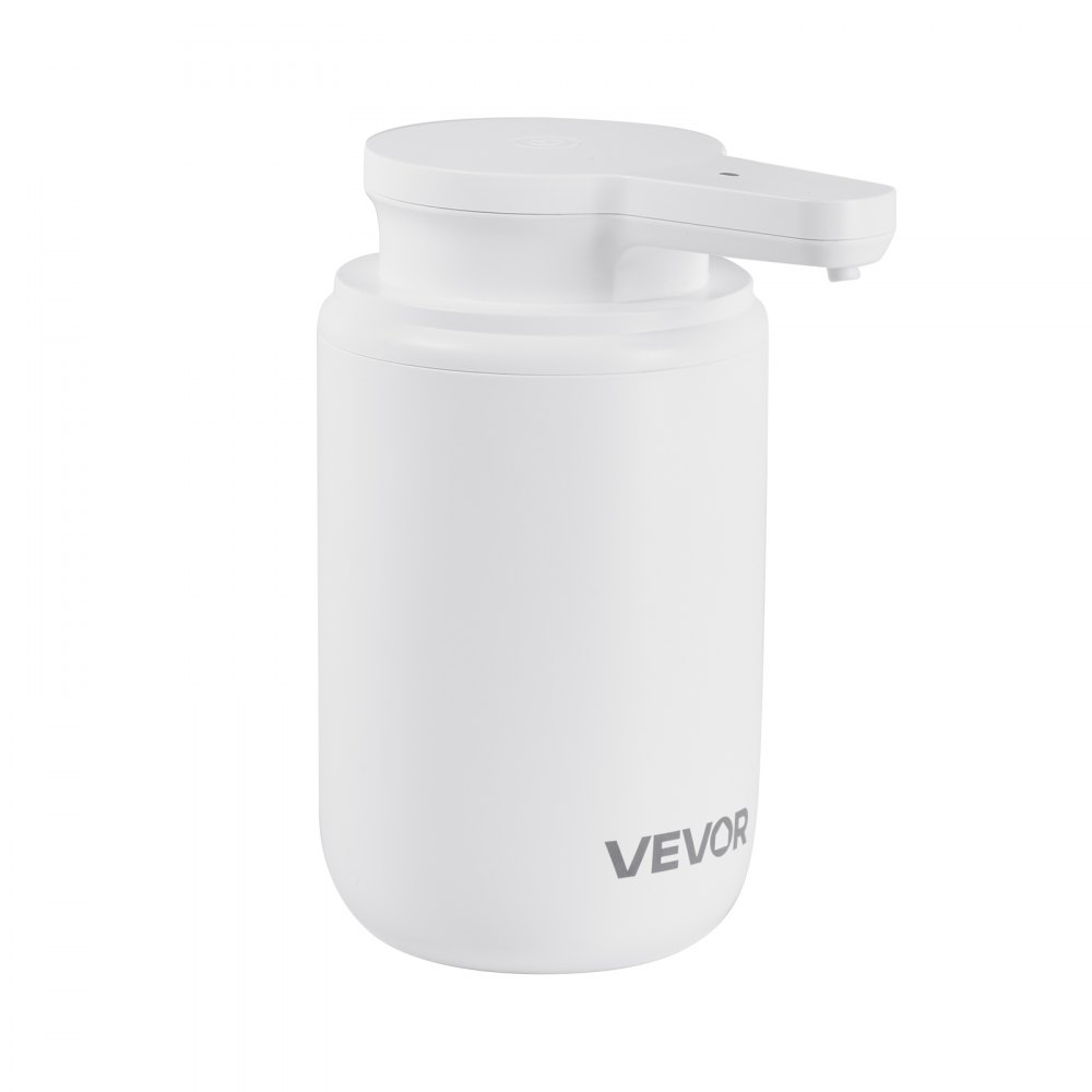 VEVOR Soap Dispenser, 300 ml / 10 oz, Rechargeable Automatic Hand Soap Dispenser with Pump, 2 Adjustable Levels, Modern Touchless Liquid Foam Container with Indicator for Bathroom and Kitchen, White