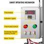 VEVOR lipstick filling machine control panel with thermostat and indicator lights.