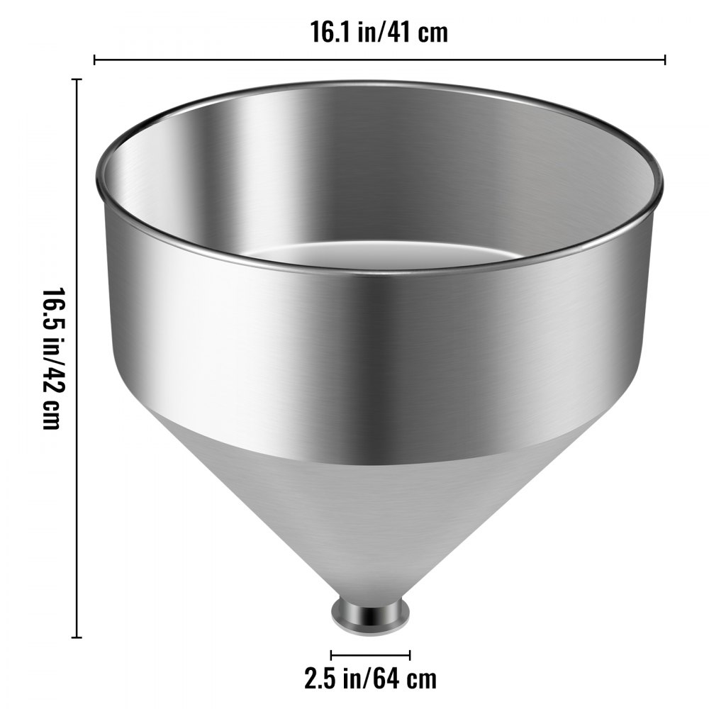VEVOR 30L/7.9Gal 304 Stainless Steel Hopper for Paste/Liquid Filling Machine