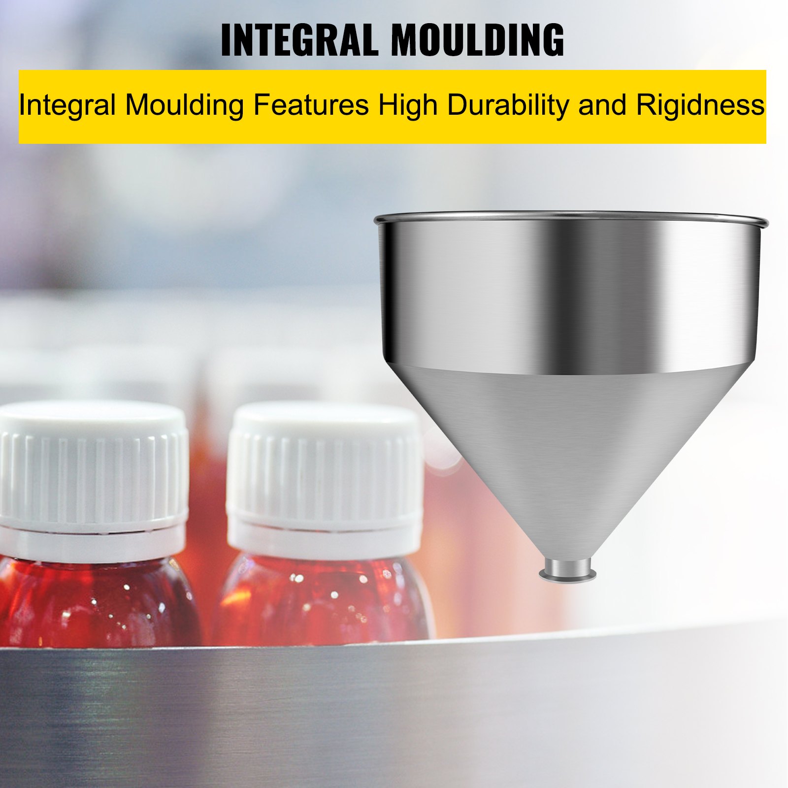 VEVOR 40L/10.6Gal 304 Stainless Steel Hopper for Paste/Liquid Filling Machine