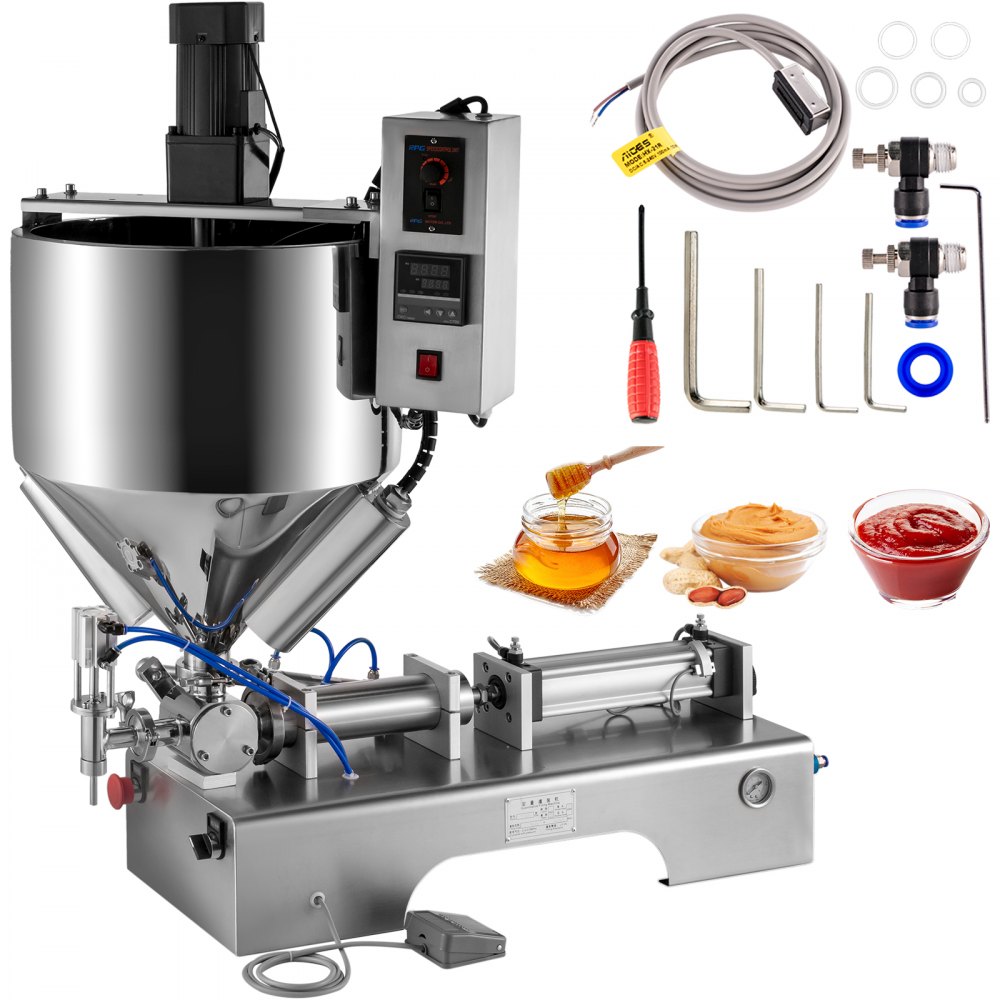 VEVOR Manual Liquid Filling Machine 5-110ml, Manual Filling  Machine,adjustable Cream Filling Machine, Bottle Filler Machine with a 11.5  L Hopper for