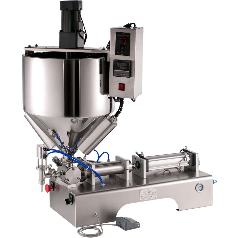 Pneumatic Filling Machine Liquid And Paste Filling Machine 500ml, Heating Mixing