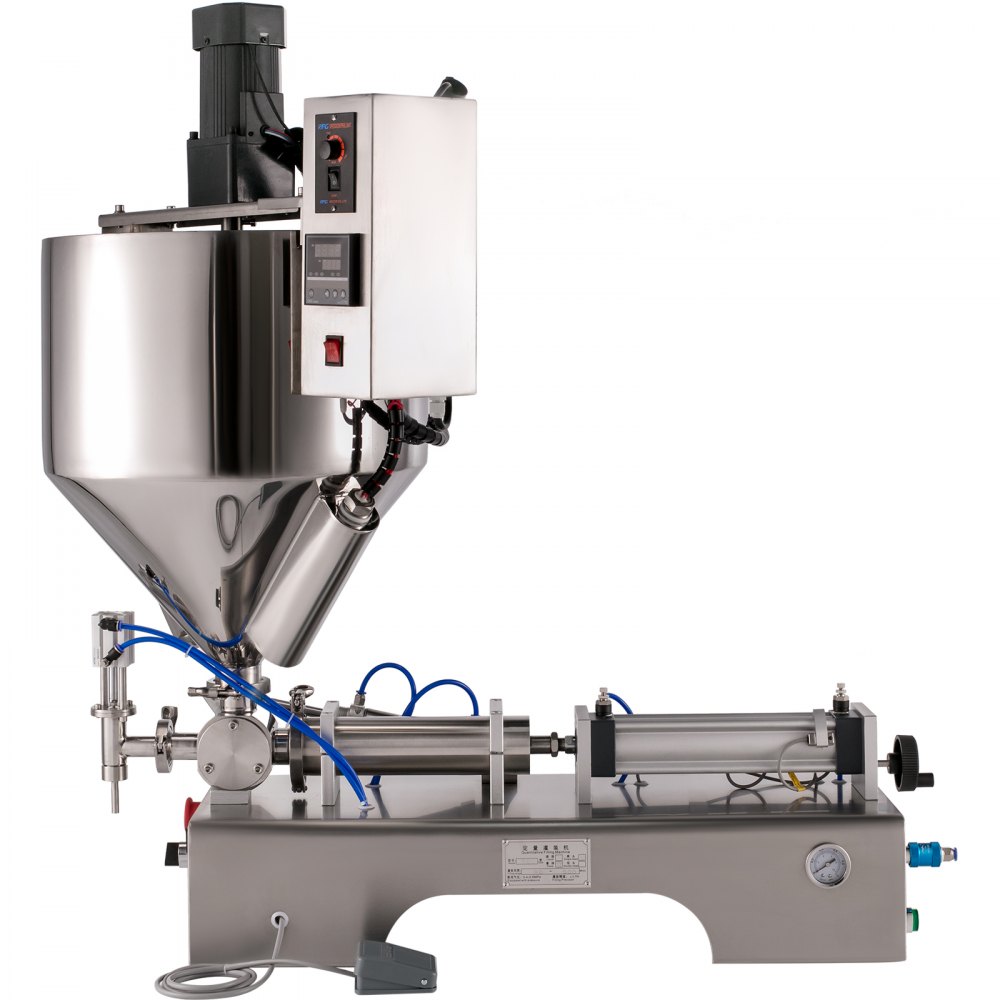 Pneumatic Filling Machine Liquid And Paste Filling Machine 500ml, Heating Mixing