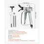 VEVOR Airless Paint Spray Gun, 3600PSI High Pressure Airless Paint Sprayer Gun with 517 Tip, Swivel Joint Airless Spray Gun Kit with Filters, Cleaning Needle and Brush, for Airless Spraying Machine