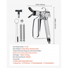 Airless Paint Spray Gun 3600PSI High Pressure Airless Spray Gun 517 Tip