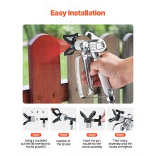 Airless Paint Spray Gun 3600PSI High Pressure Airless Spray Gun with 5Tips