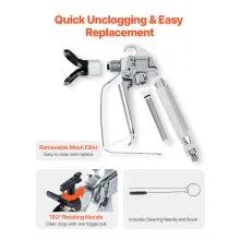Airless Paint Spray Gun 3600PSI High Pressure Airless Spray Gun with 5Tips