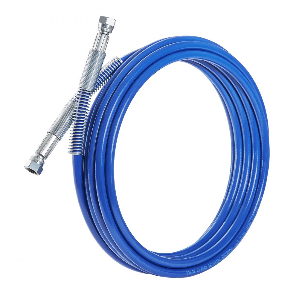 VEVOR 25ft Airless Paint Sprayer Hose, 1/4 in Universal Airless Paint Spray Hose, 4350 PSI High Pressure Flexible Airless Sprayer Hose, Multi-Layer Reinforced Steel Wire Braid Hose for Paint Sprayer