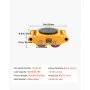 VEVOR Machinery Skate Dolly, 13,200 LBS/6T Industrial Machinery Mover, Heavy Duty Carbon Steel Machinery Moving Skate with 4 PU Wheels and 360° Rotation Non-Slip Cap for Warehouse, Workshop, Factory