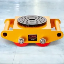 VEVOR 4PCS Machinery Skate Dolly, 17637LBS/8T Industrial Machinery Mover, Heavy Duty Carbon Steel Machinery Moving Skate with 4 PU Wheels and 360° Rotation Non-Slip Cap for Warehouse Workshop Factory