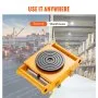 VEVOR 4PCS Machinery Skate Dolly, 26455LBS/12T Industrial Machinery Mover, Heavy Duty Carbon Steel Machinery Moving Skate & 4 Carbon Steel Wheels and 360° Rotation Non-slip Cap for Warehouse, Factory