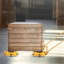 VEVOR 4PCS Machinery Skate Dolly, 11999.8 kg Industrial Machinery Mover, Heavy Duty Carbon Steel Machinery Moving Skate & 4 Carbon Steel Wheels and 360° Rotation Non-Slip Cap for Warehouse, Factory