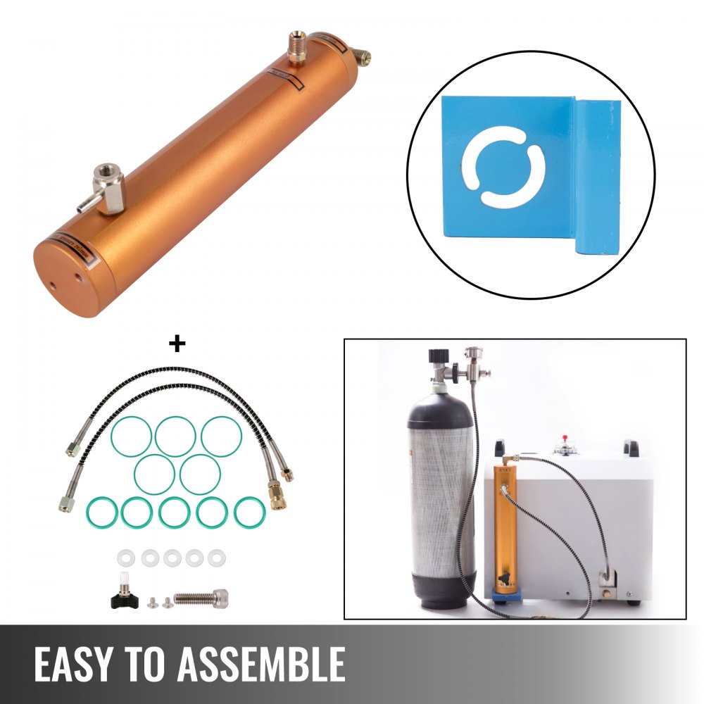 VEVOR High Pressure Air Filter, Oil Water Separator 30 MPa, for Air Compressor