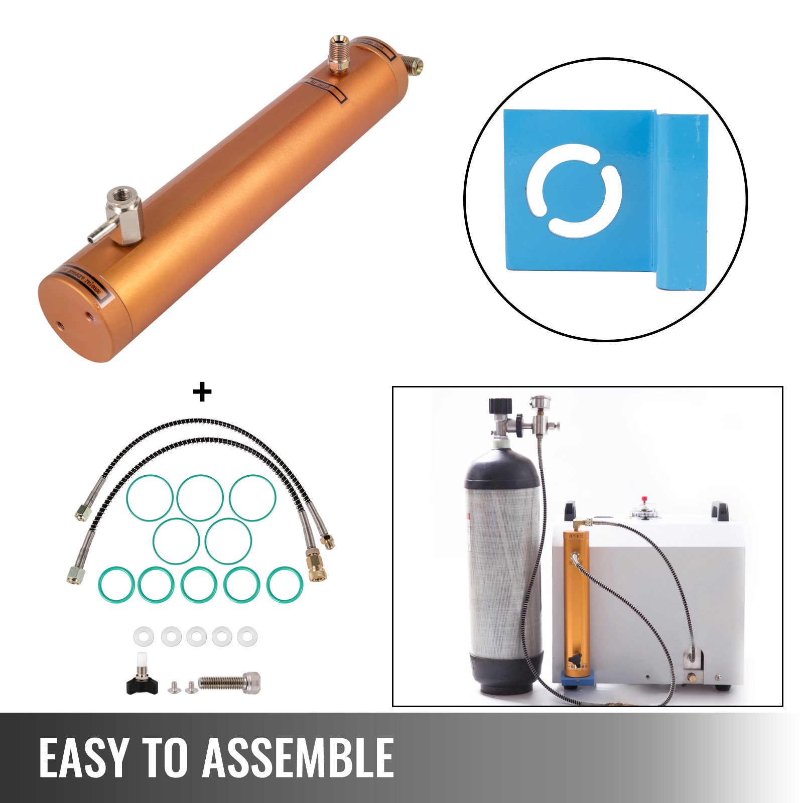 VEVOR High Pressure Air Filter, Oil Water Separator 30 MPa, for Air Compressor