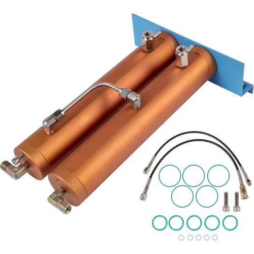 VEVOR High Pressure Air Filter 30 MPa, Oil Water Separator with 2 Filters, Water-Oil separator Filtration Two Stage Filtration, 90%-95% High Pressure Filter for Air Compressor Air Pump Scuba Diving